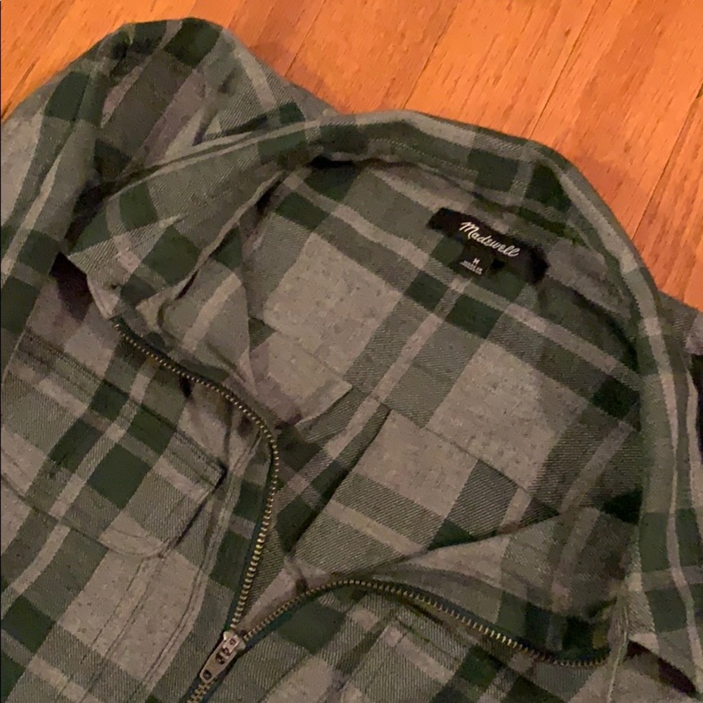 Madewell gray plaid shirt